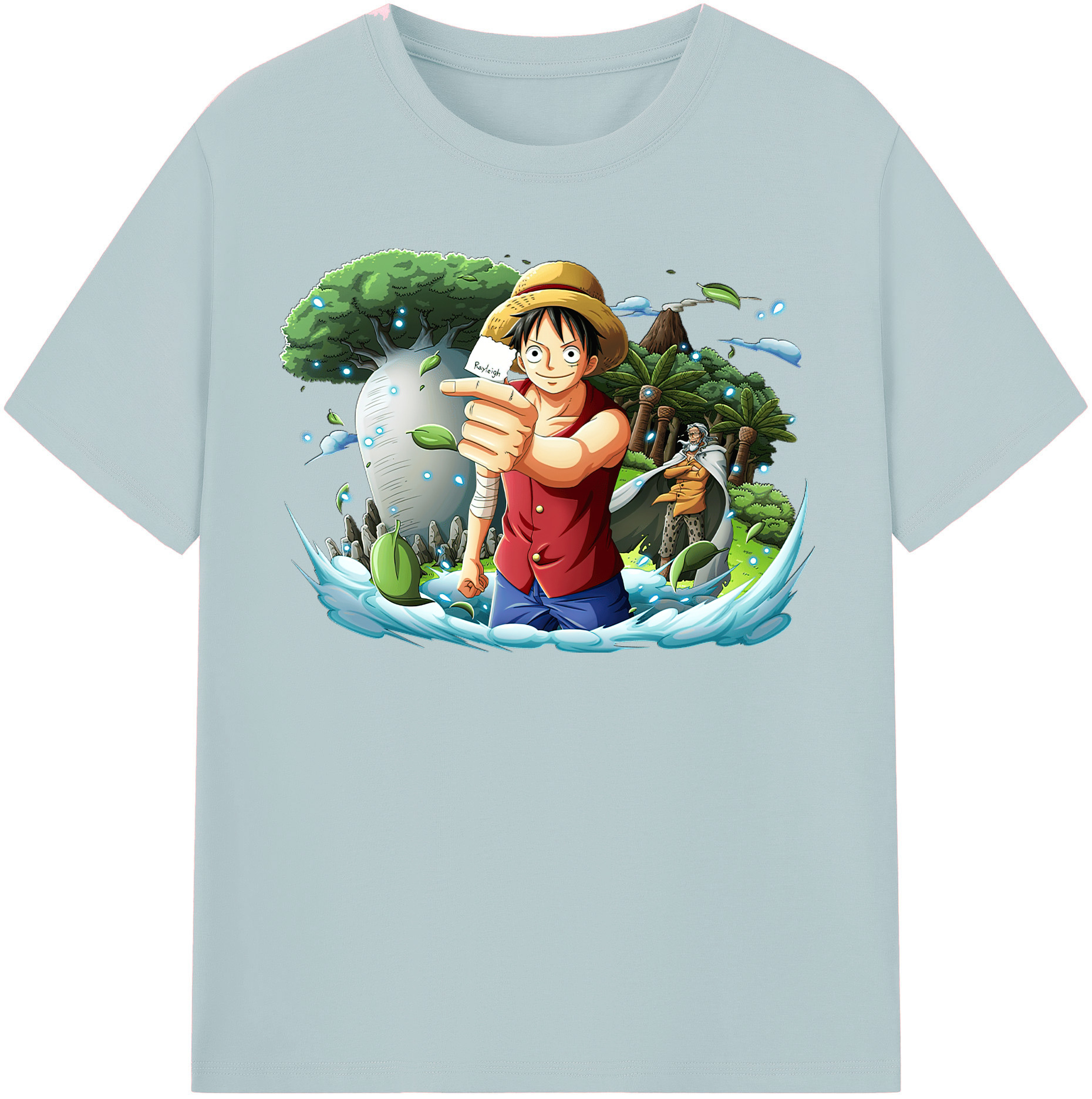 ワンピース モンキー・D・ルフィ ONE PIECE Monkey D. Luffy 綿100％半袖Tシャツ（フロントプリント）